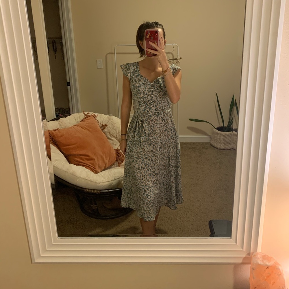 Shein floral midi dress